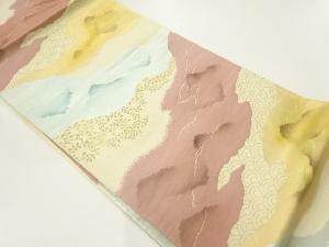 アンティーク　道長取りに唐草模様織出し袋帯（材料）